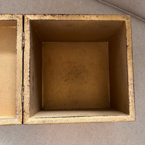 Vintage Florentine Tissue Box Gold with Cherubs Made in Italy - Picture 8 of 14